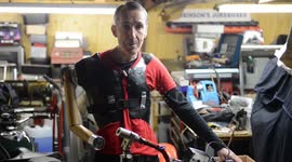 Man uses mannequin limb to ride motorbike after losing arm in freak accident