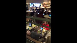 Every seat at airport equipped with non-removable screens