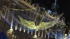 Golden Angels Christmas Lights shine all along Regent Street