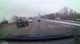 Close call on Lakeshore Drive