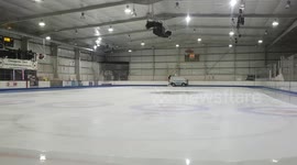Ice rink clean time lapse