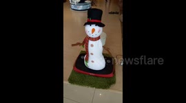 This Cute Snowman Knows to Relax too!