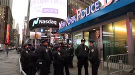 Huge police presence in Times Square ahead of New Year's Day celebrations
