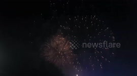 New Year's fireworks in Varna, Bulgaria