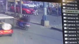 Shocking incident; A cop was dragged by rogue driver on his car bonet in new year Eve in India