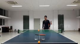 Table tennis whiz reveals his 100 best trick shots