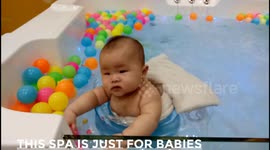 These adorable babies are getting the ultimate spa treatment