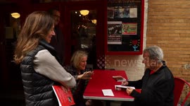 NYC: Cornelia Street Cafe founder greets customers as restaurant prepares to close