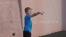 Cute kid blames mess on his sister