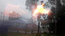 Electricity transformer explodes as power outages hit southern Thailand