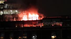 Fire blazes at The Ivy in Manchester