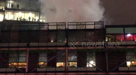 Firefighters extinguish fire at The Ivy, Spinningfields, Manchester