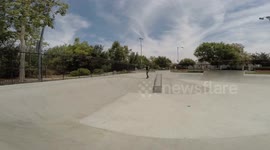Skater Manual Sunny California Go Pro HD