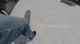 Skater Line Air Grind Slide California Sunny GoPro HD