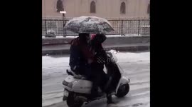 Srinagar city turns into white  after season second snowfall at Kashmir summer capital.  Tourists enjoy .