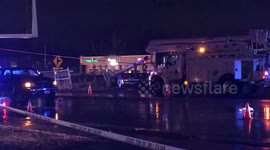 Car hits electric pole, 2nd vehicle strikes officer