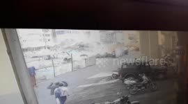 Shocking moment 70 feet long crane crashed in India