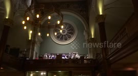 Gospodi Pomiluy by church choir at the Russian Orthodox Church in Knightsbridge on Orthodox Christmas Eve - London