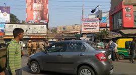 Police on streets in force in Barasat area near Kolkata