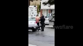 Man barricaded at Culver City motel taken away for questioning