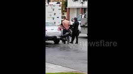 Man barricaded at Culver City motel taken away for questioning