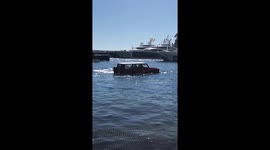 Car Boat cruising in the sea - part2