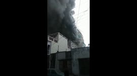 Massive fire breaks out in an under-construction hospital in India, seven suffer burn injuries, two critical