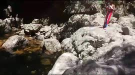Swimming in the mountains