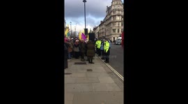 Kurdish prorestors outside Westminster