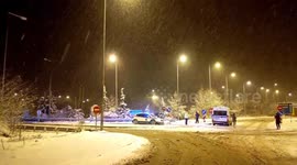 Highways closed, tracks immobilised as heavy snow pounds northern Greece