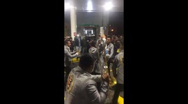 Band entertains motorists stranded for a day at Mexican gas station amid mass shortage