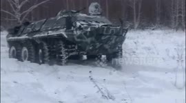 Russian civilian takes mysteriously-acquired tank for holiday drive in park