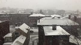 Slo-Mo Snowflakes in Portland, Maine (01/09/2019)