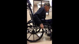 Son Prevent Dad From Leaving Doctors Office With His Foot In Wheelchair