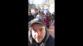 Postal Workers attend AFL-CIO union rally to end US government shutdown in Washington, DC