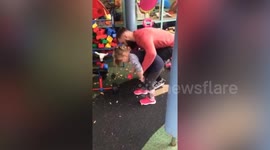 Brave young girl with incredibly rare disease left with half a brain after lifesaving operation.