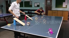 Sensational ping pong trick shot will leave you in awe