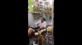 Making filo pastry in the Fez Medina