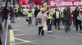 ‘May must go!’ Elderly protestor dances at Yellow Vest-inspired Britain is Broken march