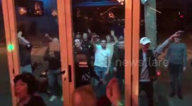 They were not allowed into this bar as a large group.... So let's make a party outside this bar in Benidorm