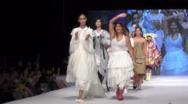 Graduating students and models of NB Haifa School of Design present Haute Couture hand made fashion during final catwalk.