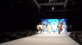 Graduating student Nir Hezroni and models of NB Haifa School of Design present Haute Couture hand made fashion during final catwalk.