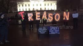 #KremlinAnnex protesters chant, “See you later! Trump’s a Traitor!” after breaking news from the Washington Post that Trump attempted to conceal his communications with Putin.