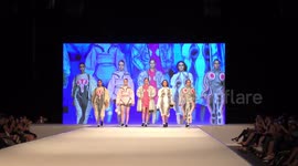Graduating student Shir Ben Artsi and models of NB Haifa School of Design present Haute Couture hand made fashion during final catwalk.