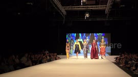 Graduating student Maayan Abitbol and models of NB Haifa School of Design present Haute Couture hand made fashion during final catwalk.
