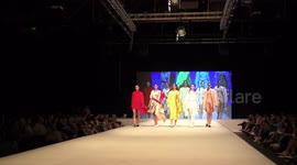 Graduating student Liraz Dana and models of NB Haifa School of Design present Haute Couture hand made fashion during final catwalk.