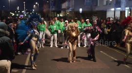 Child Joins In At Street Performance