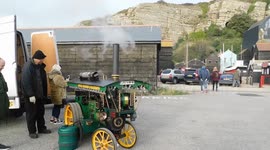 Boxing Day Steam Engines on Stade Hastings East Sussex