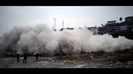 House demolition goes wrong, crushing excavator driver