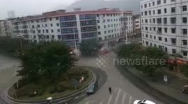 Power lines spark like fireworks, hundreds of households lose power in southwest China